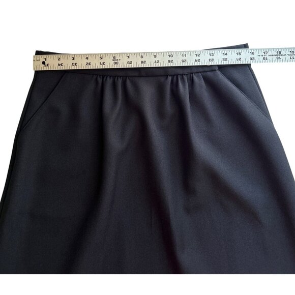 Vintage Cape Cod Match-Mates Black A-Line Skirt Size 14 Made In USA Button Top - Picture 5 of 7